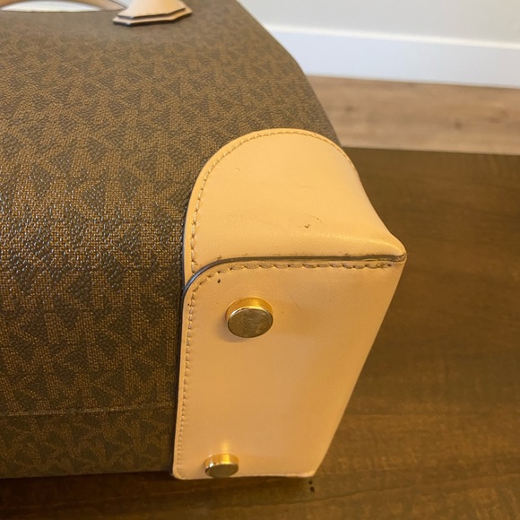 Michael Kors Mercer Gallery Small Signature Logo Satchel - brown/soft pink - Picture 11 of 11